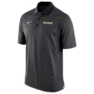 Men's Nike Black Colorado Buffaloes Stadium Stripe Performance Team Polo