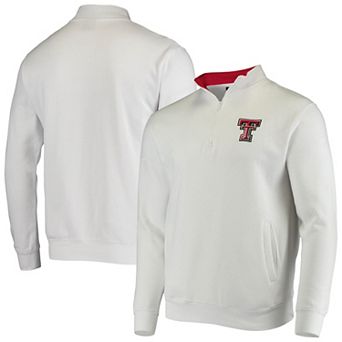 Men's Colosseum White Texas Tech Red Raiders Tortugas Logo Quarter-Zip Jacket