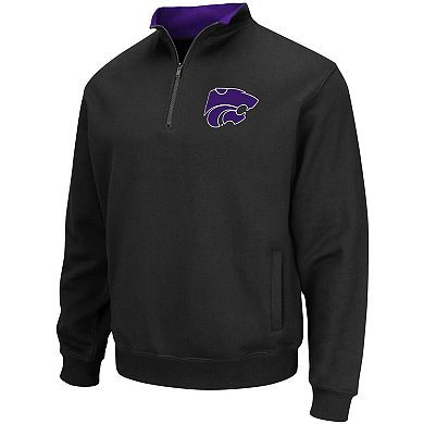 Men's Colosseum Black Kansas State Wildcats Tortugas Logo Quarter-Zip Jacket