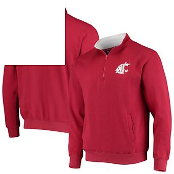 Men's Colosseum Crimson Washington State Cougars Tortugas Logo Quarter-Zip Jacket