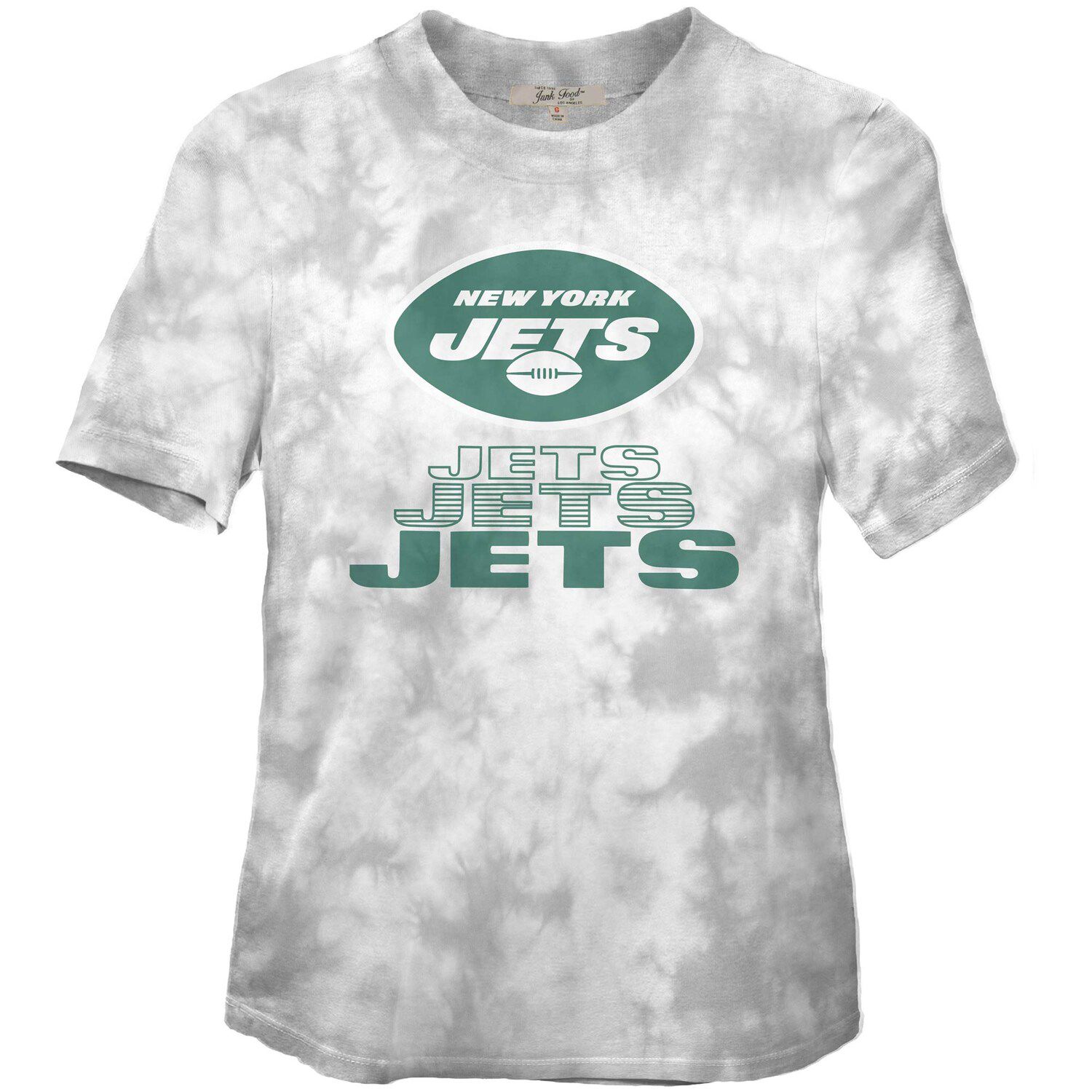 Image for Unbranded Women's Junk Food Black New York Jets Team Spirit Tie-Dye T-Shirt at Kohl's.