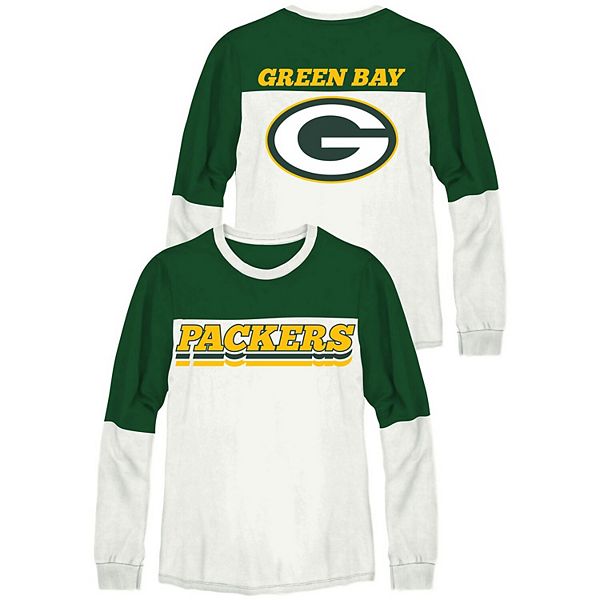 Women's Junk Food Green/White Green Bay Packers Comeback Long