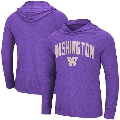 Men's Colosseum Purple Washington Huskies Wingman Long Sleeve Hoodie T-Shirt