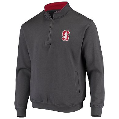 Men's Colosseum Charcoal Stanford Cardinal Tortugas Logo Quarter-Zip Jacket