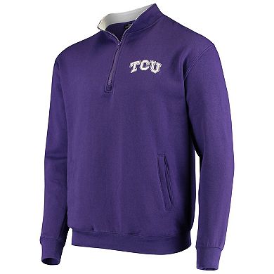 Men's Colosseum Purple TCU Horned Frogs Tortugas Logo Quarter-Zip Jacket