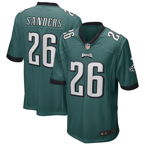 Men's Nike Miles Sanders Midnight Green Philadelphia Eagles Game Player Jersey