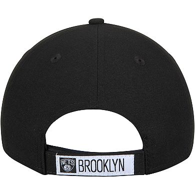 Men's New Era Black Brooklyn Nets Official Team Color 9FORTY Adjustable Hat