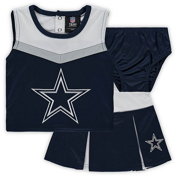 Youth Girls Navy Dallas Cowboys Two-Piece Spirit Cheerleader Set