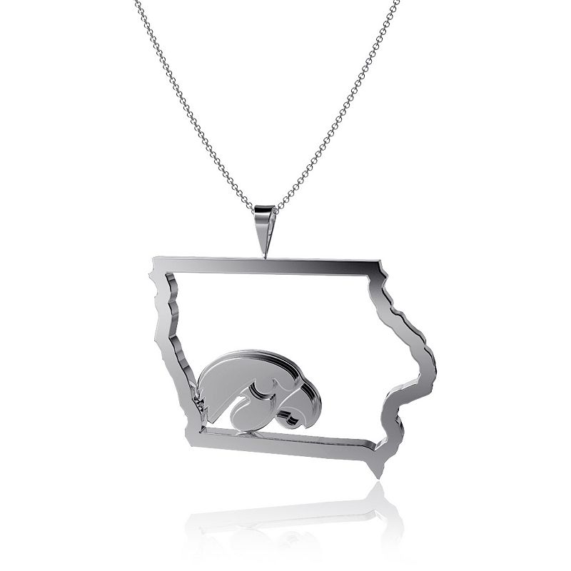 Dayna Designs Iowa Hawkeyes Team State Outline Necklace, Womens, Multicolo