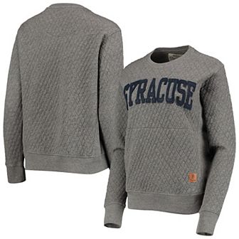 Women's Pressbox Heathered Gray Syracuse Orange Moose Applique Quilted Pullover Sweatshirt