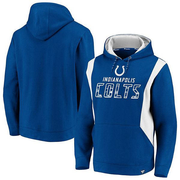 Fanatics Branded Royal/White Indianapolis Colts Lock It Down Pullover Hoodie