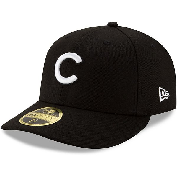 Men's New Era Black Chicago Cubs Team Low Profile 59FIFTY Fitted Hat