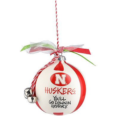 Nebraska Huskers Ceramic Team Ball Ornament