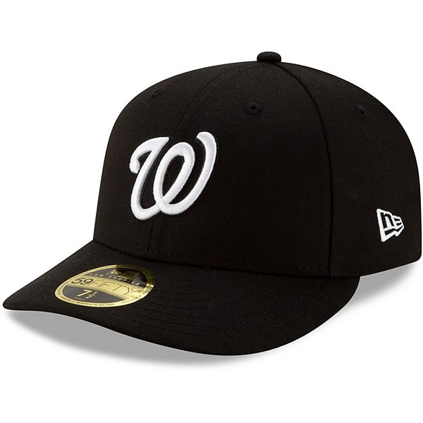 Men's Washington Nationals New Era Black Team Low Profile 59FIFTY