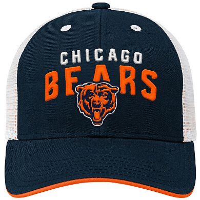 Youth Navy/White Chicago Bears Core Lockup Adjustable Hat