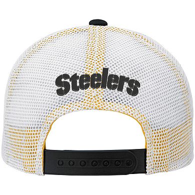 Youth Black Pittsburgh Steelers Core Lockup Snapback Hat