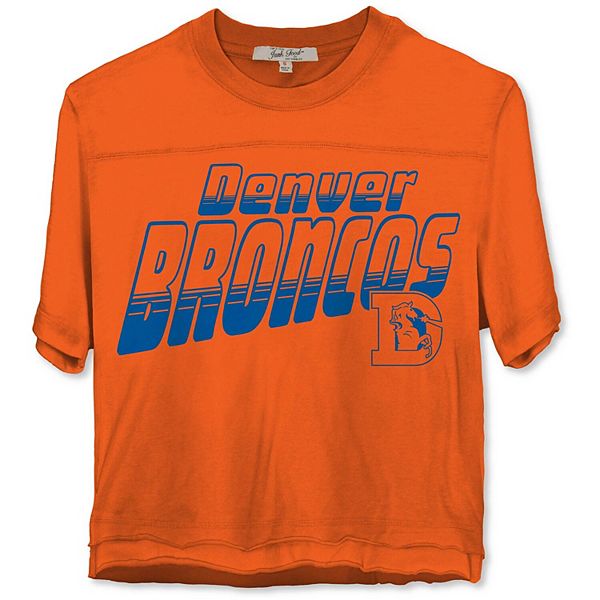 Women's Junk Food Orange Denver Broncos Champions Crop Top T-Shirt