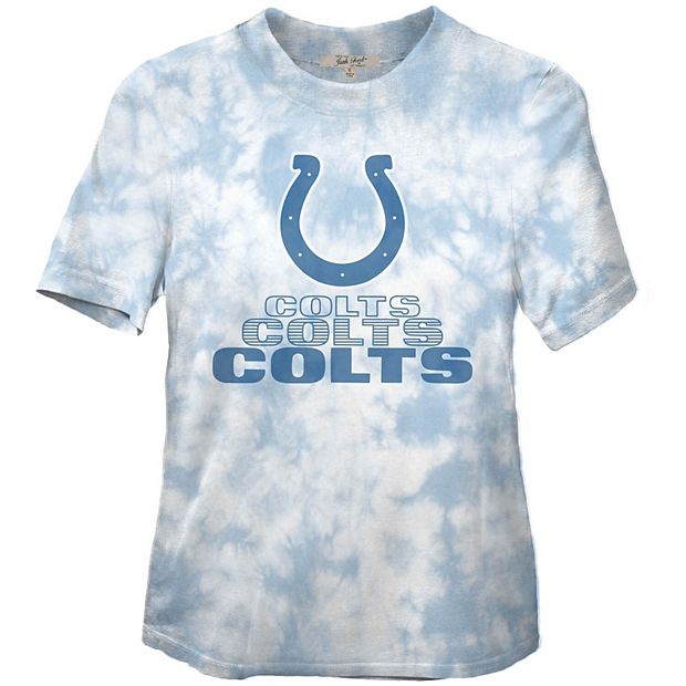 Women's Junk Food Royal Indianapolis Colts Team Spirit Tie-Dye T-Shirt