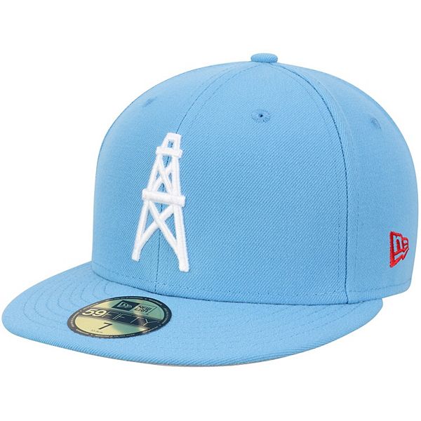 Houston Oilers New Era 2022 Sideline 59FIFTY Historic Fitted Hat - Light  Blue