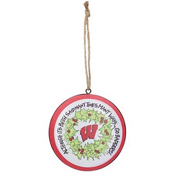 Wisconsin Badgers Metal Ornament