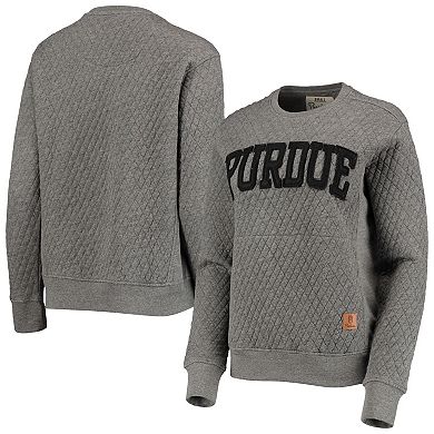 Women's Pressbox Heathered Gray Purdue Boilermakers Moose Applique ...