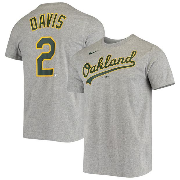 Men's Nike Khris Davis Heathered Gray Oakland Athletics Name