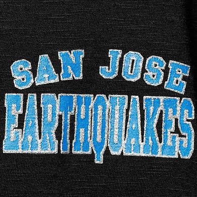 Women's 5th & Ocean by New Era Black San Jose Earthquakes Slub Scoop Neck T-Shirt