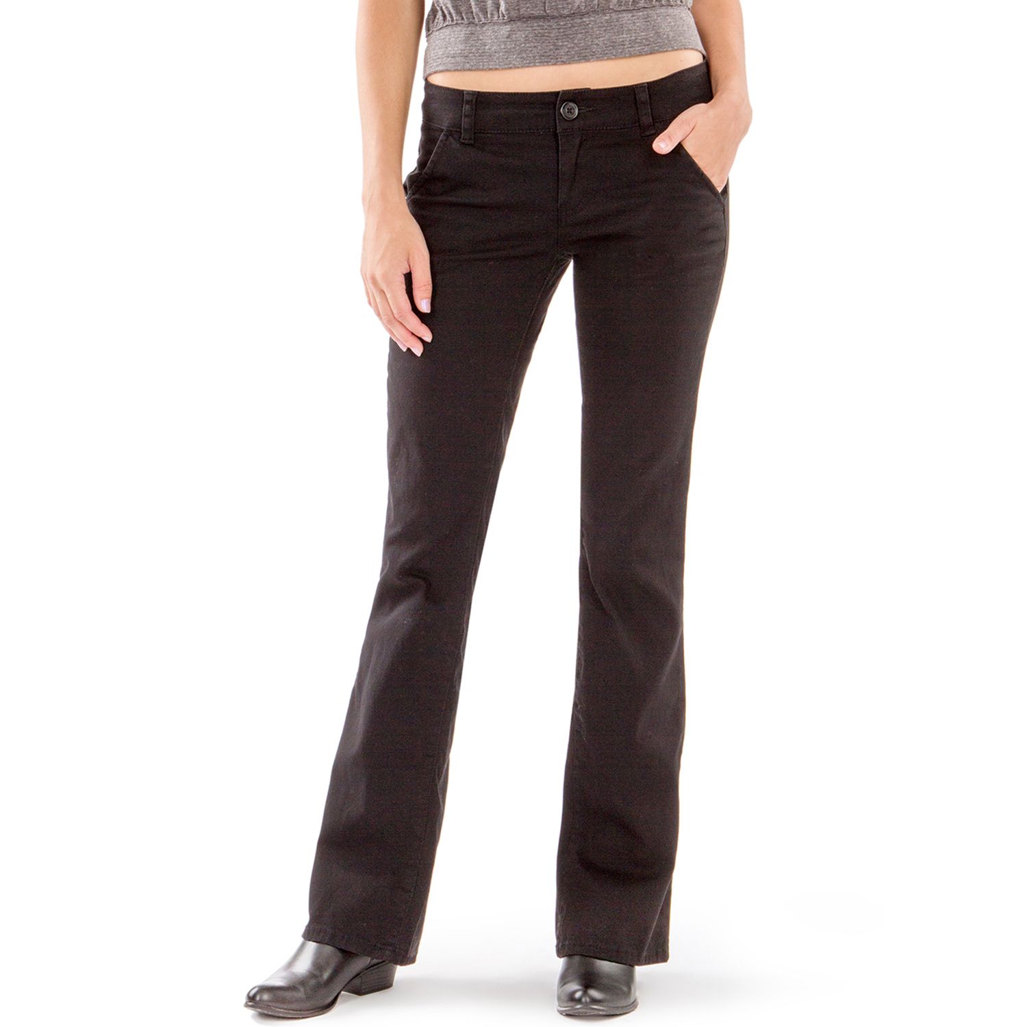 black bootcut pants juniors