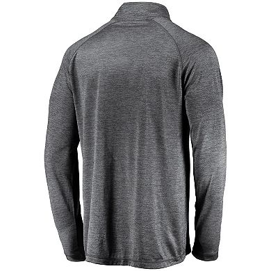 Men's Fanatics Branded Gray Seattle Kraken Synthetic Primary Logo Quarter-Zip Pullover Jacket