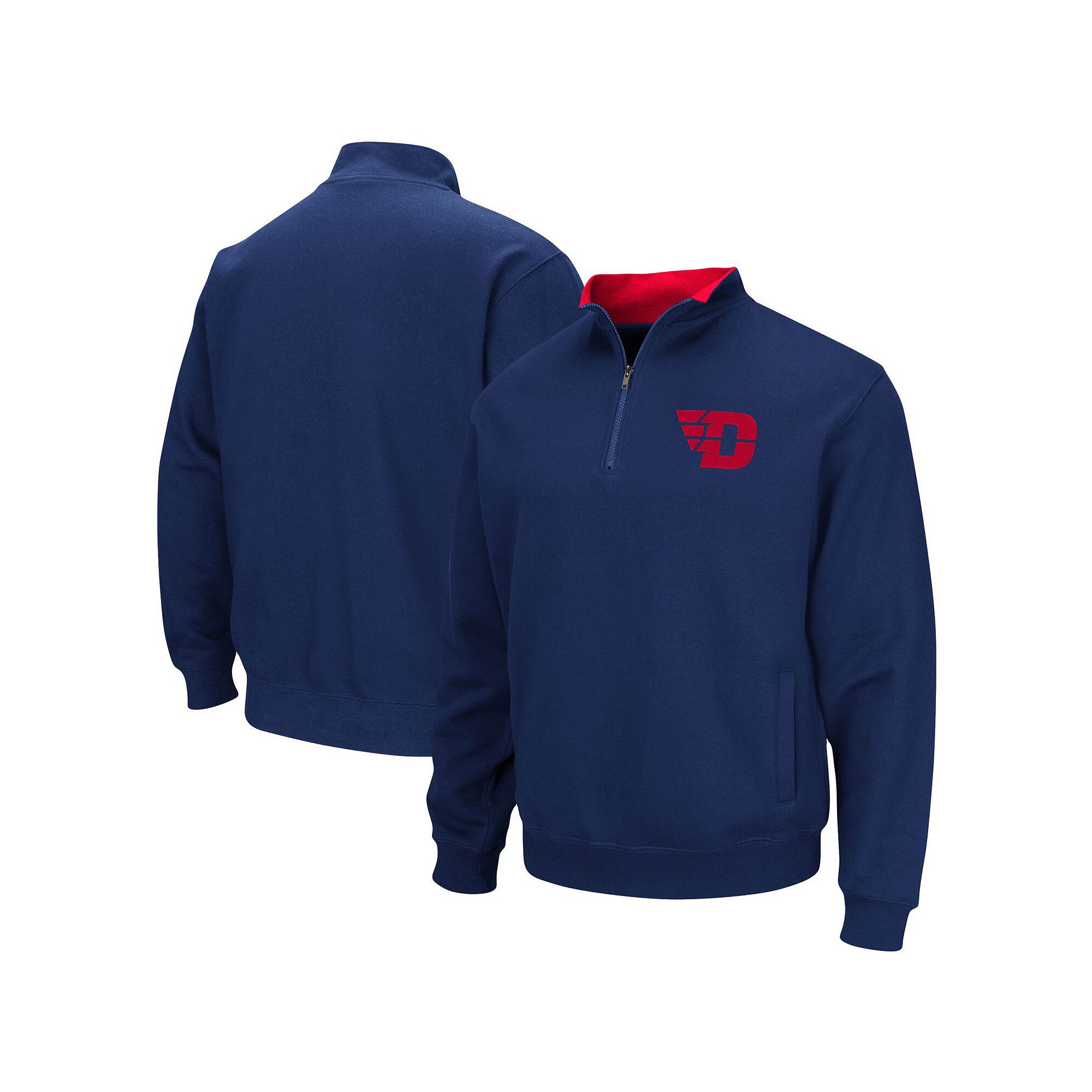 Mens Colosseum Navy Dayton Flyers Tortugas Logo Quarter-Zip Jacket, Size: 