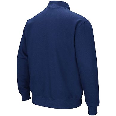 Men's Colosseum Navy Dayton Flyers Tortugas Logo Quarter-Zip Jacket