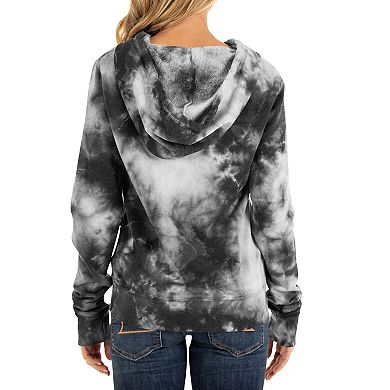 Women's New Era Black Las Vegas Raiders Tie Dye Fleece Full-Zip Hoodie