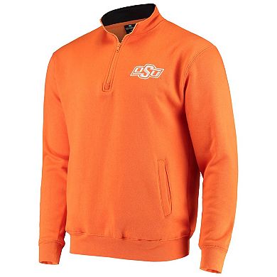 Men's Colosseum Orange Oklahoma State Cowboys Tortugas Logo Quarter-Zip Jacket