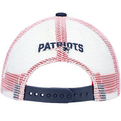 Preschool Navy/White New England Patriots Core Lockup Mesh Back Snapback Hat