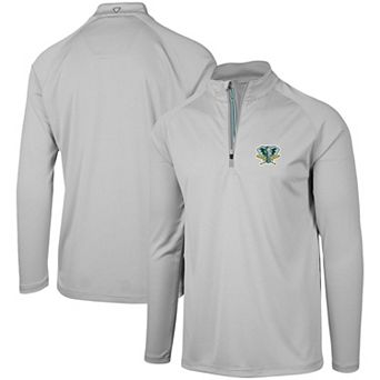 Men's Levelwear Gray Oakland Athletics Orion Historic Logo Raglan Quarter-Zip Jacket