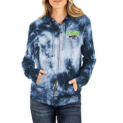 Women's Cuce Black Seattle Seahawks Halfback Fleece Pullover Sweatshirt