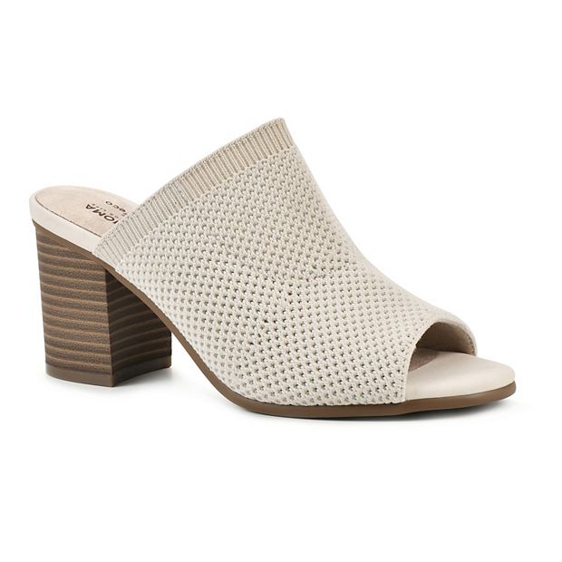 Kohls white mules sale