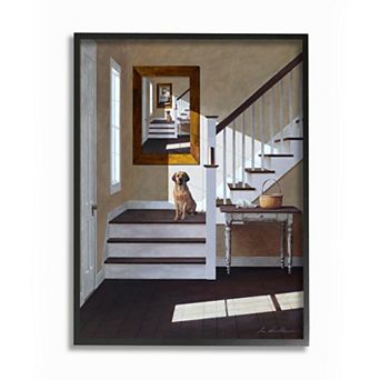 Stupell Home Decor Dog In front of Pet Portrait Charming Country Interior Wall Art