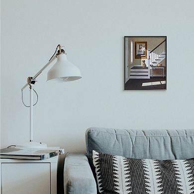 Stupell Home Decor Dog Infront of Pet Portrait Charming Country Interior Wall Art