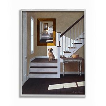 Stupell Home Decor Dog In front of Pet Portrait Charming Country Interior Wall Art