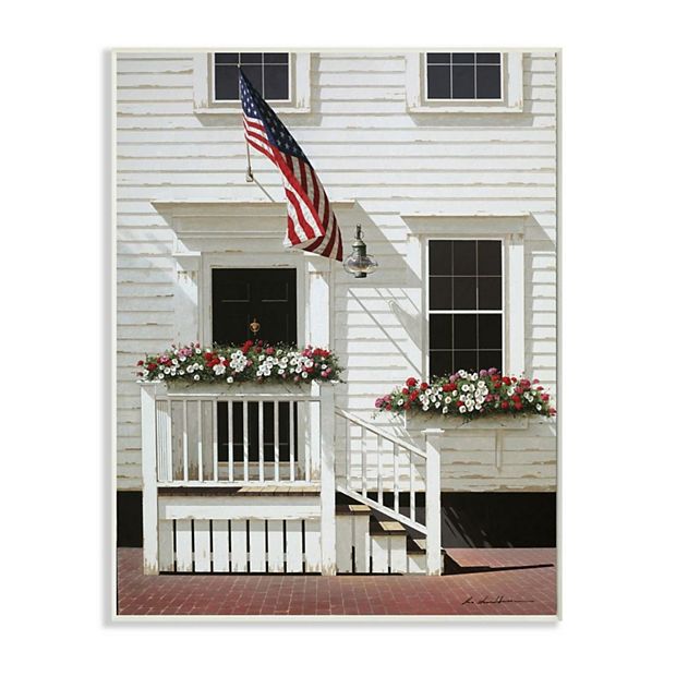 Stupell Home Decor Americana Town House Front Rural Country ...