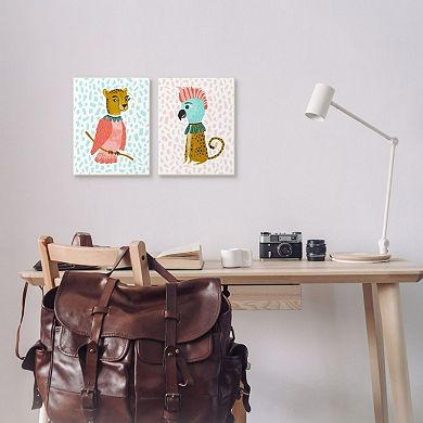 Stupell Home Decor Cheetah Bird Framed Wall Art 2-piece Set