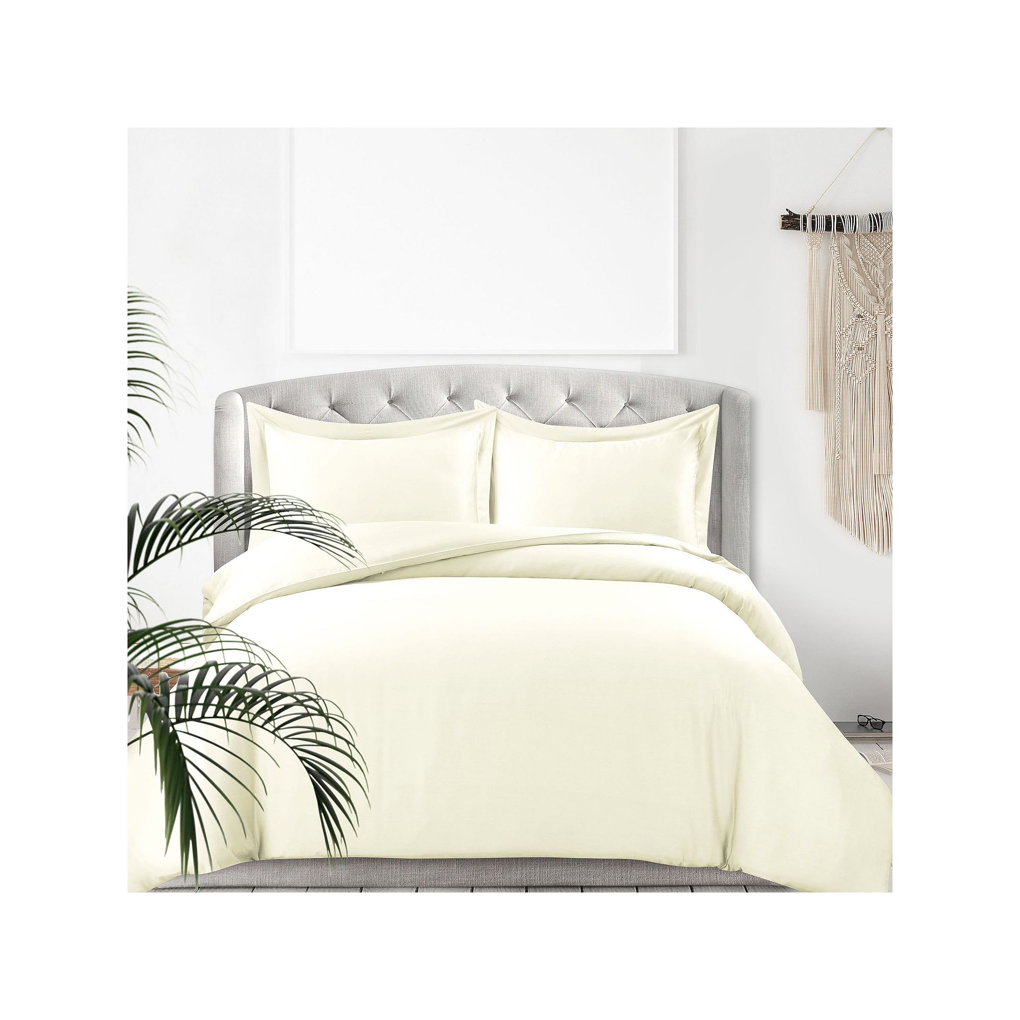 Tribeca Living 300 Thread Count Rayon from Bamboo Oversized Duvet Cover Set