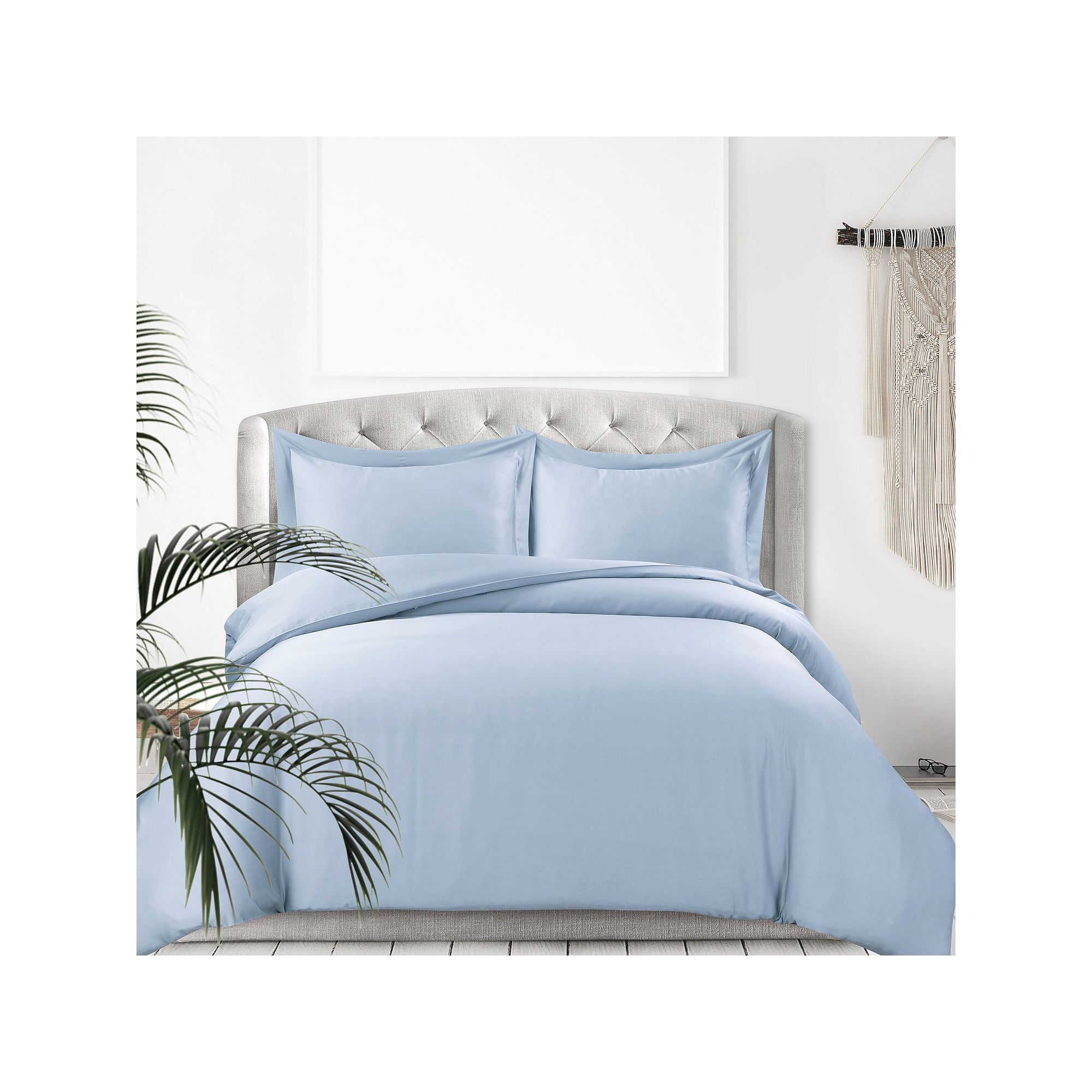 Tribeca Living 300 Thread Count Rayon from Bamboo Oversized Duvet Cover Set