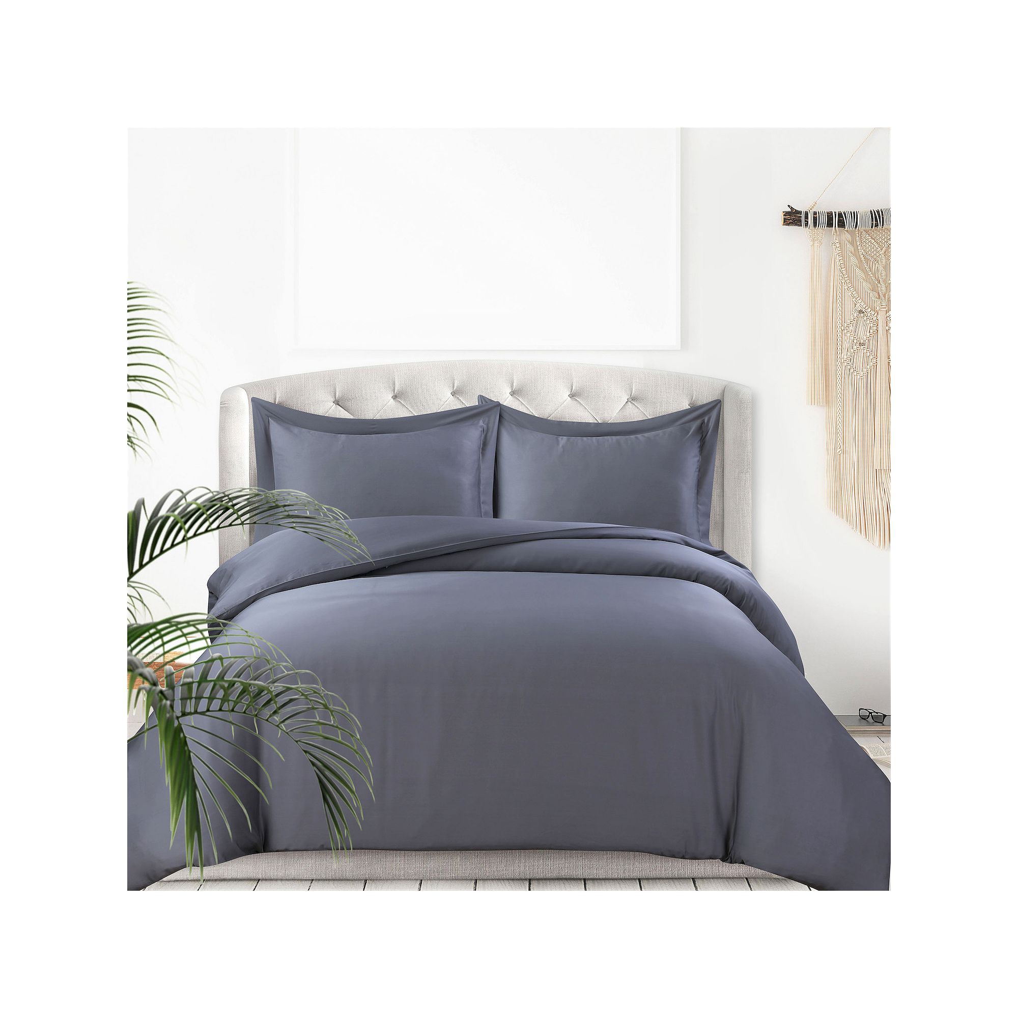 Tribeca Living 300 Thread Count Rayon from Bamboo Oversized Duvet Cover Set