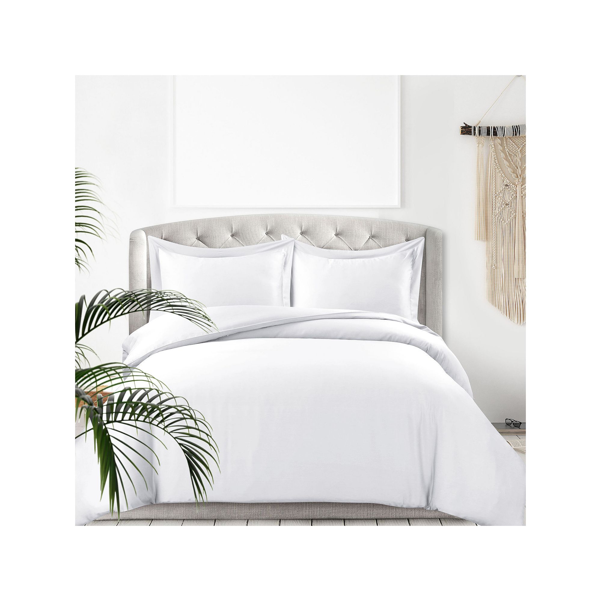 Tribeca Living 300 Thread Count Rayon from Bamboo Oversized Duvet Cover Set