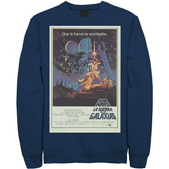Men's Star Wars Vintage Movie Poster Portrait Fleece Sweatshirt