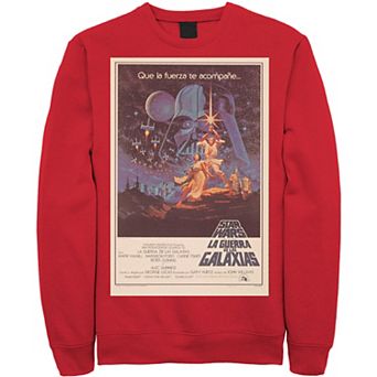 Men's Star Wars Vintage Movie Poster Portrait Fleece Sweatshirt
