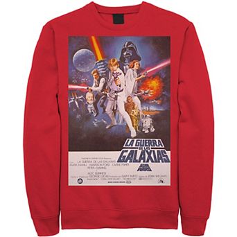 Men's Star Wars La Guerra De Las Galaxias Vintage Poster Fleece Sweatshirt