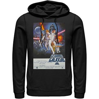 Men's Star Wars La Guerra De Las Galaxias Vintage Poster Hoodie